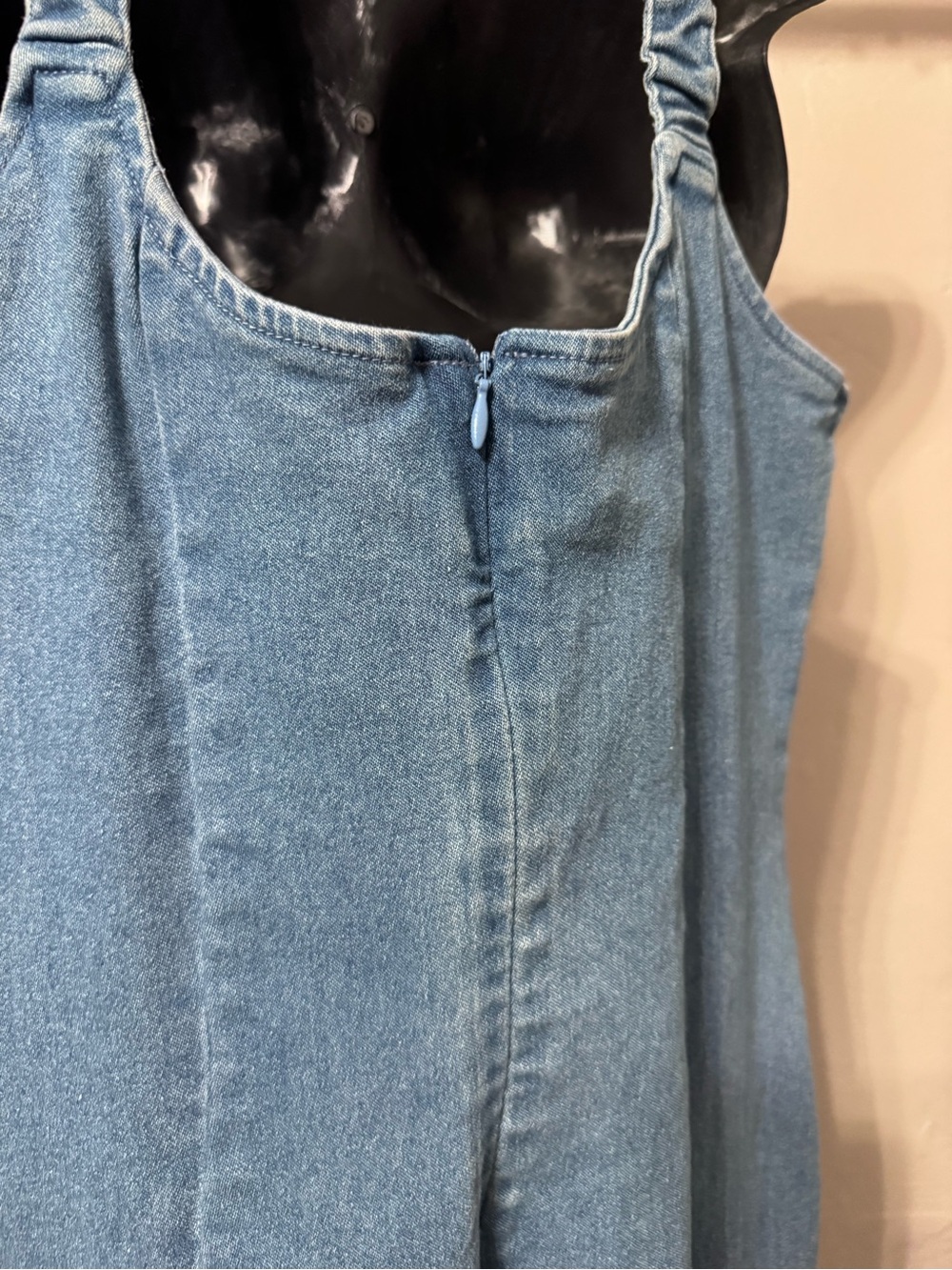 Haute Monde Medium Wash Structured Denim Seam Detail Maxi Dress - Small - Picture 7 of 8